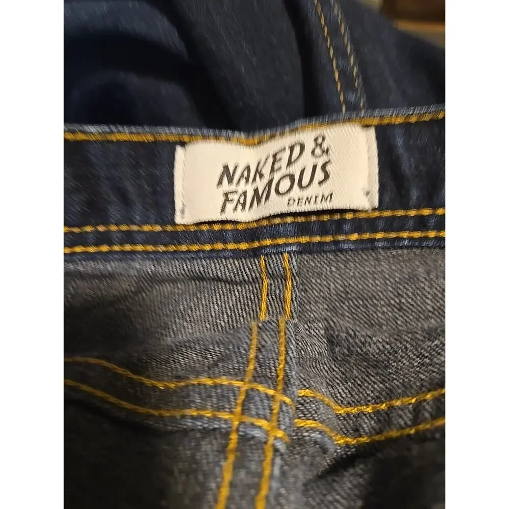 Naked & Famous Weird Guy Indigo Selvedge Japanese Denim Jeans Mens Size 33 - Picture 9 of 11